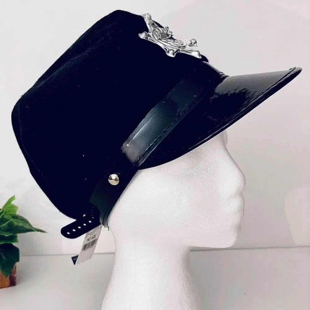 NWT Wet Seal Vintage Y2K Black Police Snapback Adjustable Custome Hat - Picture 6 of 10